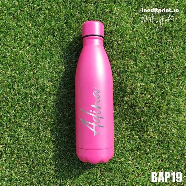 Bidon Termos personalizat cu nume BAP19 Bidon fucsia