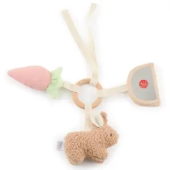 Bieco Activity Toy Bunny Fine jucărie suspendabilă contrastantă