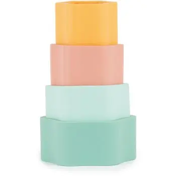 Bieco Silicone Stacking Tower Flower jucărie cu activități