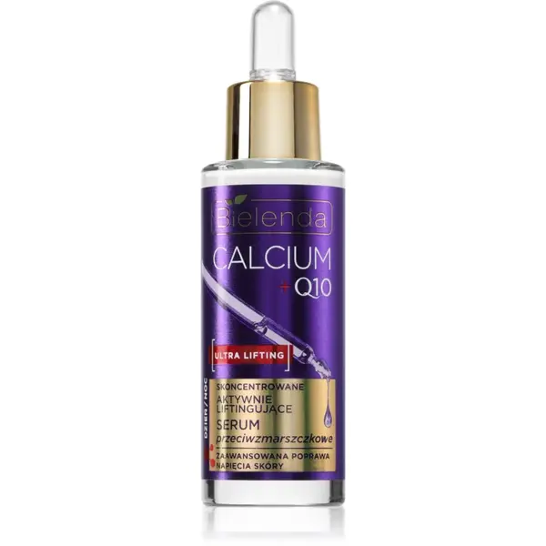 Bielenda Calcium + Q10 Concentrated actively lifting anti-wrinkle serum day/night Ser lifting pentru fermitatea contururilor feței ziua și noaptea 30 ml
