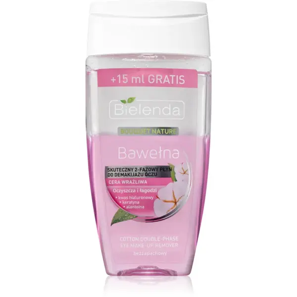 Bielenda Cotton demachiant bifazic pentru ochi pentru intarirea genelor 140 ml