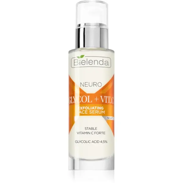 Bielenda Neuro Glicol + Vit. C ser de noapte regenerator cu efect exfoliant 30 ml