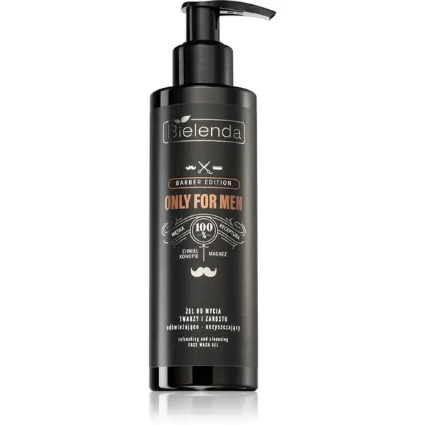 Bielenda Only For Men Barber Edition gel de curățare pentru față și barbă 190 g