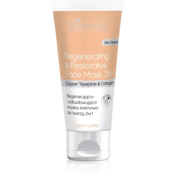 Bielenda Professional Lipid Care Regenerating & Restorative Face Mask 2in1 Mască facială regeneratoare cu colagen 150 ml