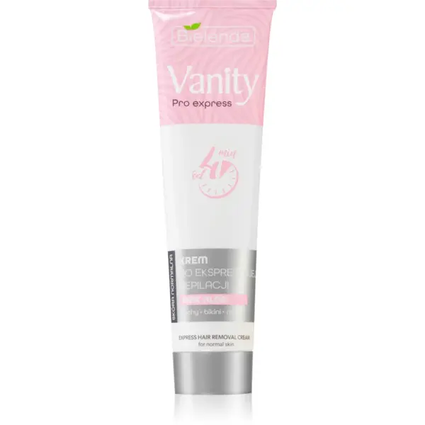 Bielenda Vanity Pro Express crema depilatoare pentru mâini, axile și zona inghinală pentru piele sensibila Pink Aloe 75 ml