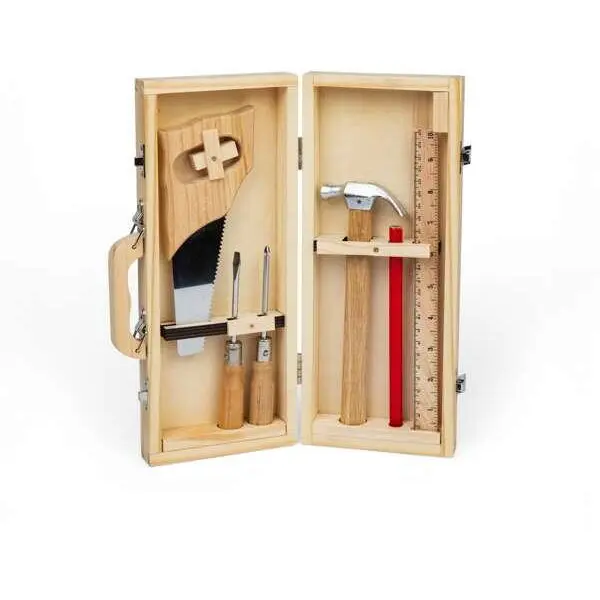 BigJigs Toys Jucarie pentru copii BigJigs Toys, Setul micului tamplar, 12.5 x 30 x 5 cm, 5 ani+