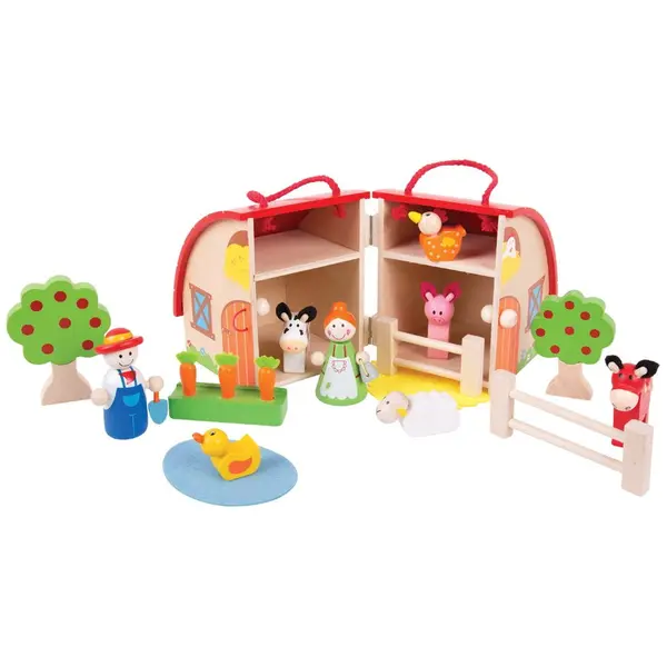 BigJigs Toys Mini Ferma animalelor