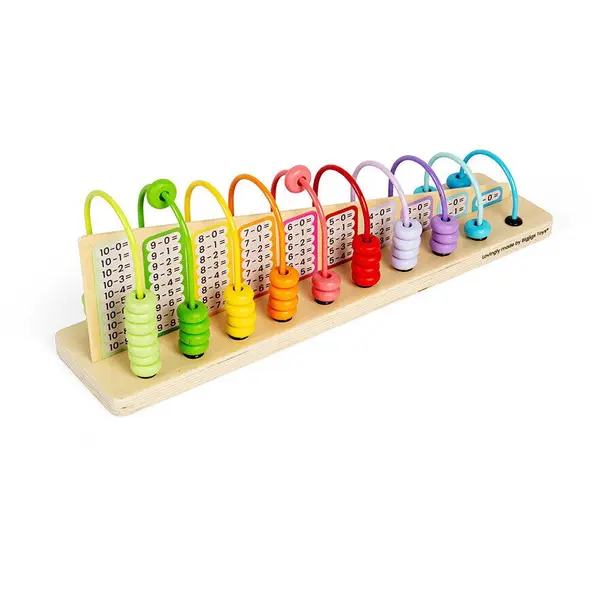 BigJigs Toys Numaratoare din lemn - Adunari si scaderi