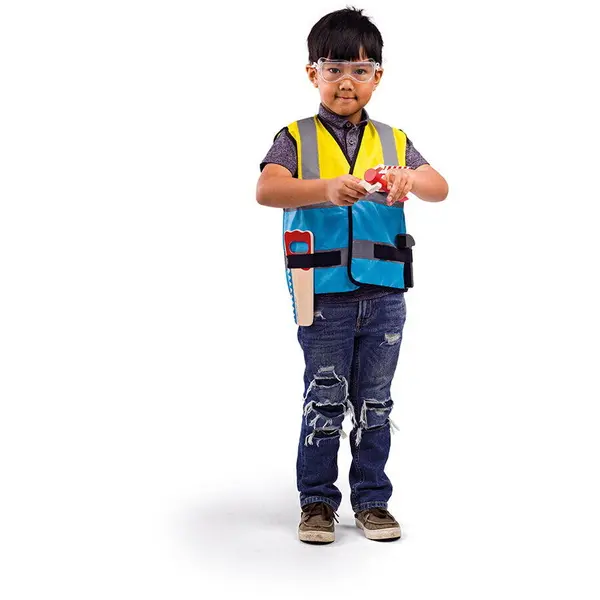 BigJigs Toys Set costum si accesorii constructor pentru copii