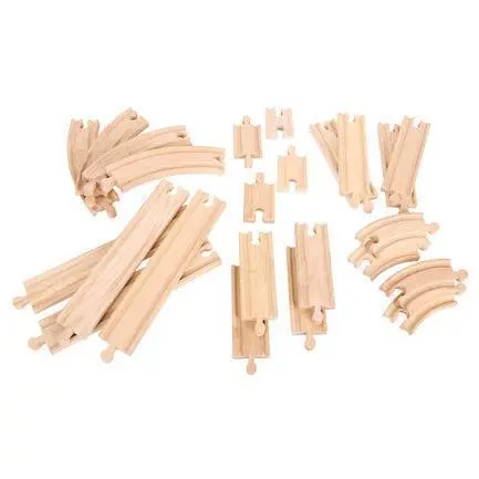 BigJigs Toys Set sine drepte si curbe (24 piese)