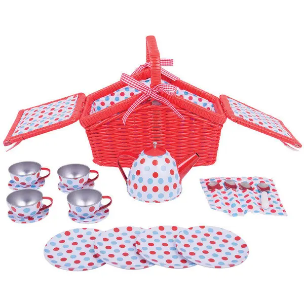 BigJigs Toys Setul meu de picnic cu buline