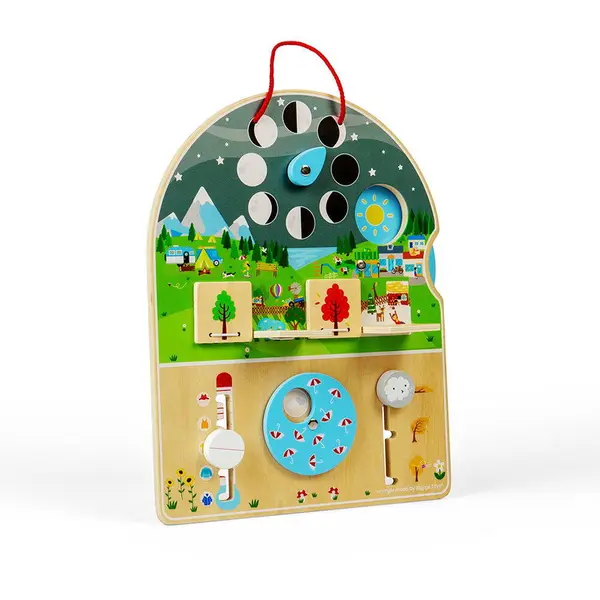 BigJigs Toys Statie meteo din lemn, Varsta recomandata: 2 ani+, Multicolor