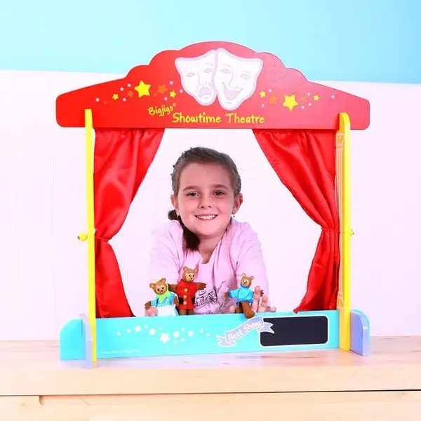 BigJigs Toys Teatru de papusi din lemn