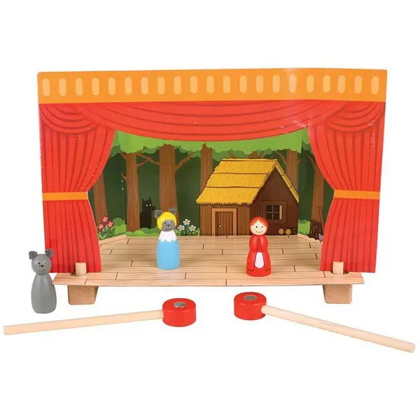 BigJigs Toys Teatru magnetic- Primul spectacol