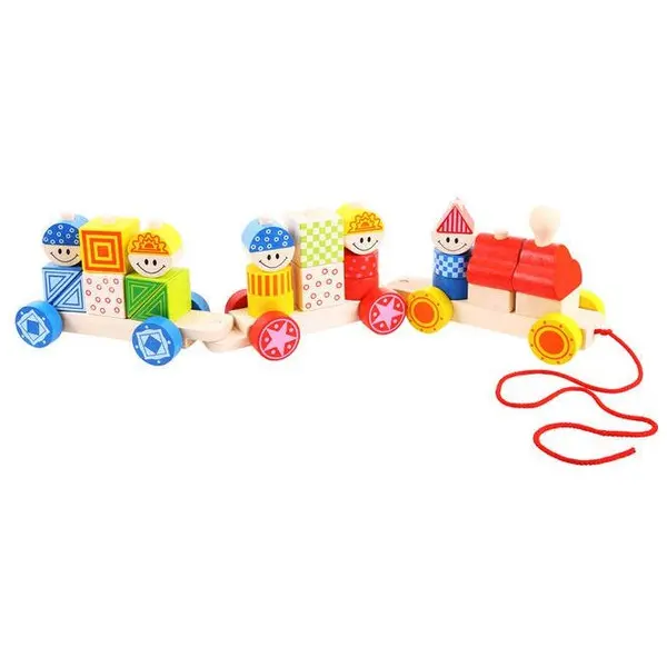 BigJigs Toys Trenuletul colorat cu forme