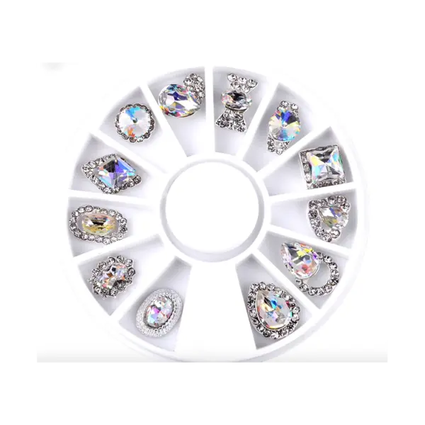 Bijuterii Unghii cu Cristale Clare – Decor Nail Art Elegant SAF51