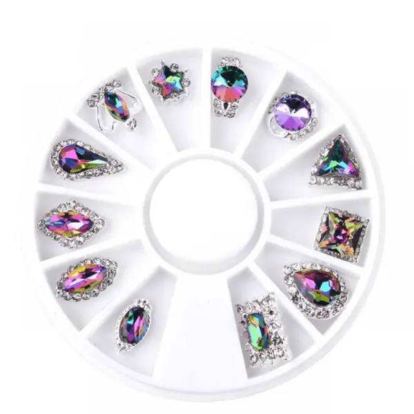 Bijuterii Unghii cu Cristale Irizate – Decor Nail Art Luxury SAF55