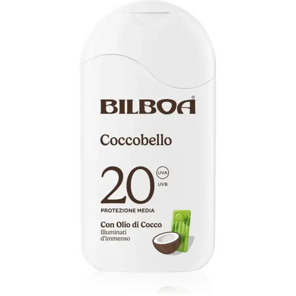 Bilboa Coccobello Latte loțiune pentru plaja cu ulei de cocos SPF 20 200 ml