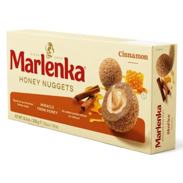 Bile cu Umplutura de Miere si Scortisoara, Marlenka, 235 g, 10 Bucati