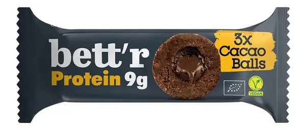 Bile proteice organice, cacao, 3 x 15 g, Bett'r