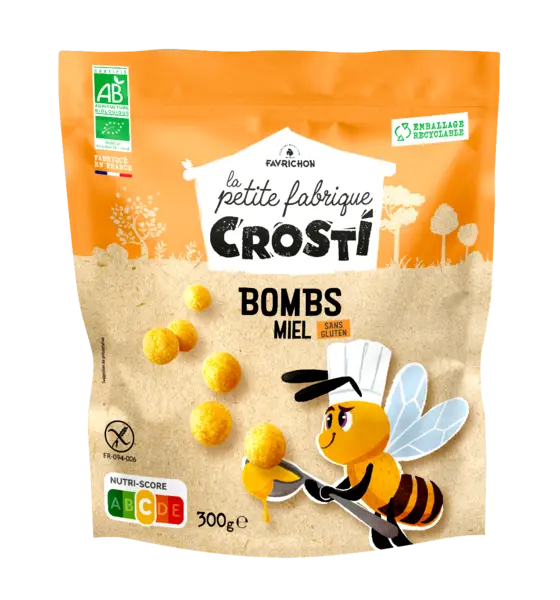 Bilute expandate bio cu miere pentru copii, 300g, Crosti