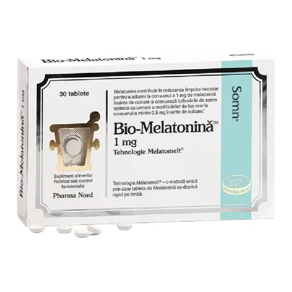 Bio-Melatonina 1 mg Melatomelt, 30 tablete, Pharma Nord