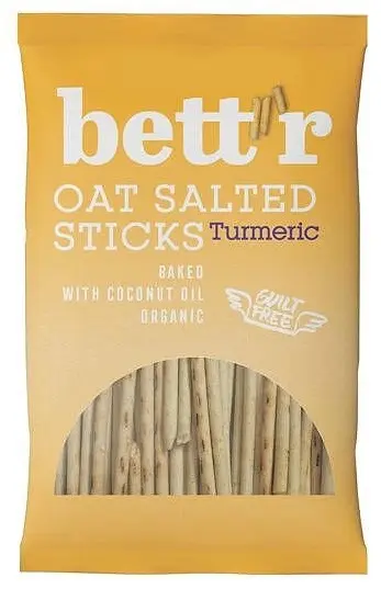 Bio sărățele din ovăz, turmeric, 50 g, Bett'r