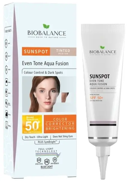 Biobalance Cremă colorată pentru ten cu pete pigmentare Aqua Fusion, SPF50+, 40 ml