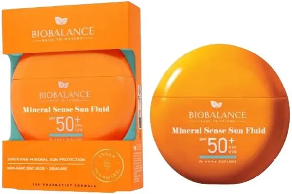 Biobalance Fluid facial cu protecție solară Mineral Sense, SPF50+, 40 g