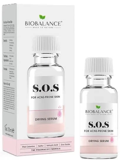 Biobalance Ser de uscare împotriva acneei SOS, 20 ml