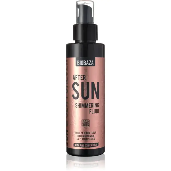 BIOBAZA After Sun fluid dupa expunerea la soare cu particule stralucitoare 150 ml