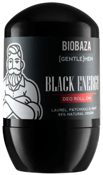 Biobaza Black Energy Deodorant roll-on pentru bărbați, 50 ml