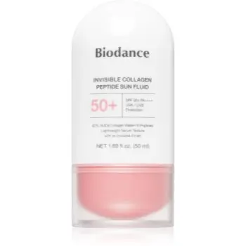 Biodance Invisible Collagen Peptide Sun Fluid lotiune pentru bronzat cu colagen