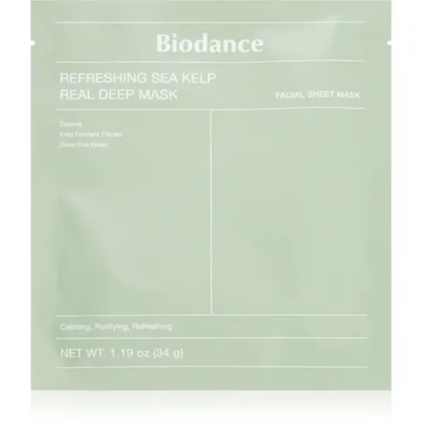 Biodance Refreshing Sea Kelp Real Deep Mask mască intensă cu hidrogel cu extracte de alge marine 1 buc
