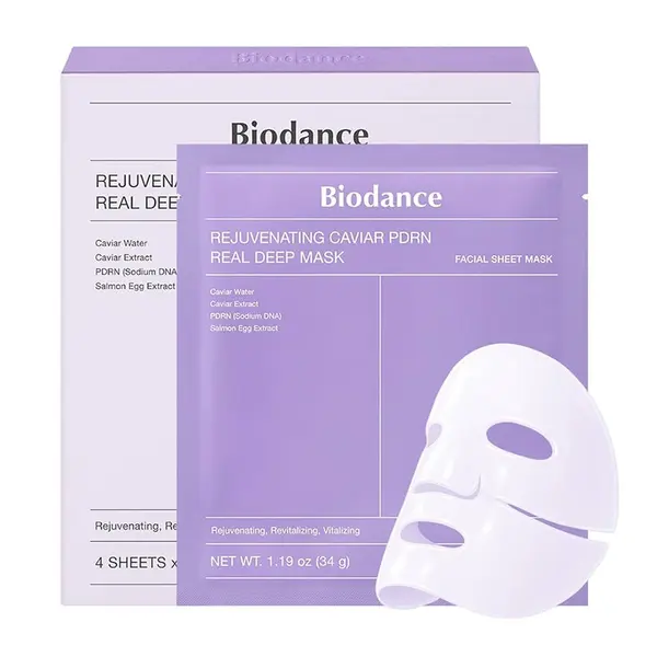 Biodance - Rejuvenating Caviar PDRN Real Deep Mask, 34g x 4pcs
