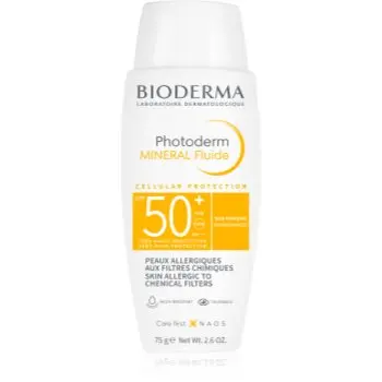 Bioderma Photoderm Mineral Fluid fluid protector fără filtre chimice SPF 50+