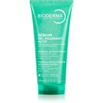 Bioderma Sébium Gel Moussant Actif gel intens pentru curatare pentru ten gras si problematic