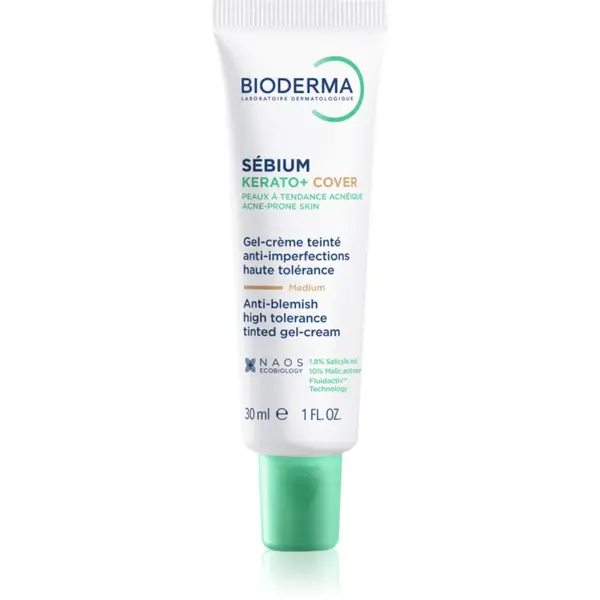 Bioderma Sébium Kerato+ Cover lotiune tonica matifianta impotriva imperfectiunilor pielii cauzate de acnee 30 ml
