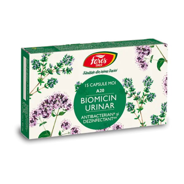 Biomicin urinar, 15 capsule, Fares