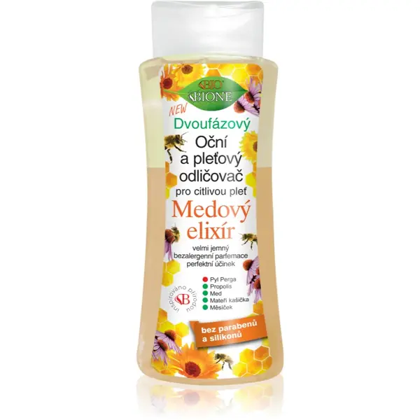 Bione Cosmetics Honey Elixir demachiant in doua faze pentru față și ochi 255 ml