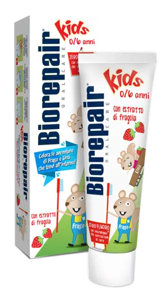 Biorepair Kids Pasta de dinti aroma de capsuni 0-6 ani 50 ml