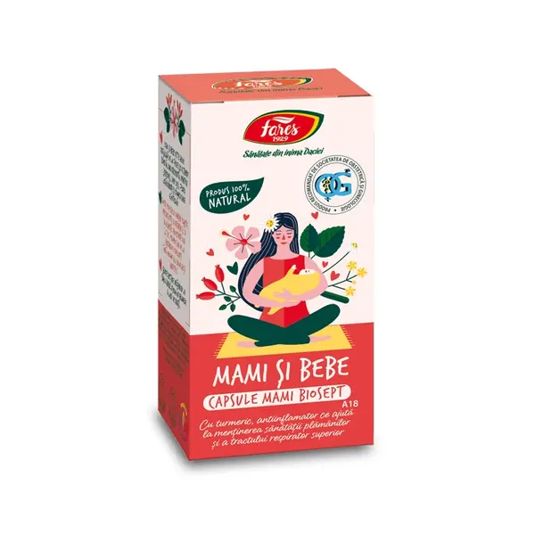 Biosept Mami si bebe, A18, 30 capsule, Fares