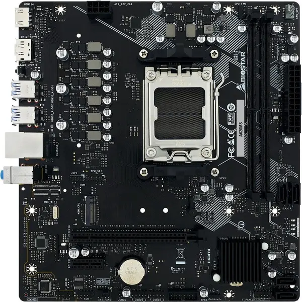 Biostar Placa de baza Biostar A620MS, mATX, Memorie suportata 128 GB DDR5, Socket AM5
