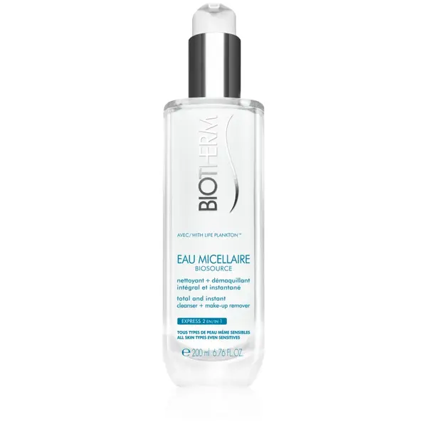 Biotherm Biosource Eau Micellaire apa pentru curatare cu particule micele pentru toate tipurile de ten, inclusiv piele sensibila 200 ml