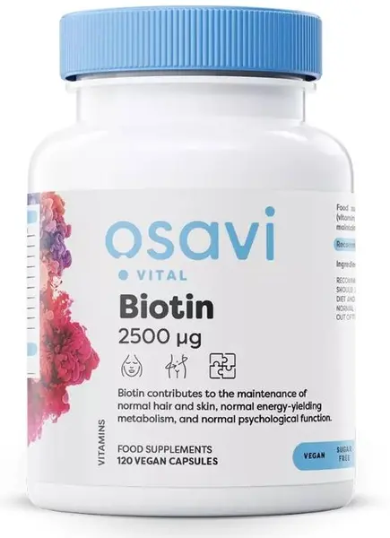 Biotin, 2500 mcg, 120 capsule, Osavi
