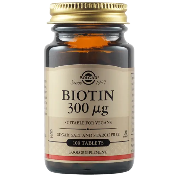 Biotin 300mcg, 100 tablete, Solgar
