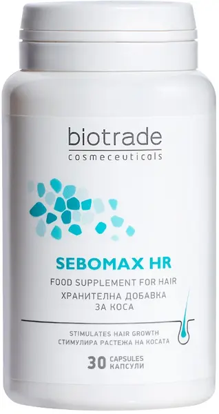 Biotrade Sebomax HR Supliment alimentar împotriva căderii părului, 30 capsule