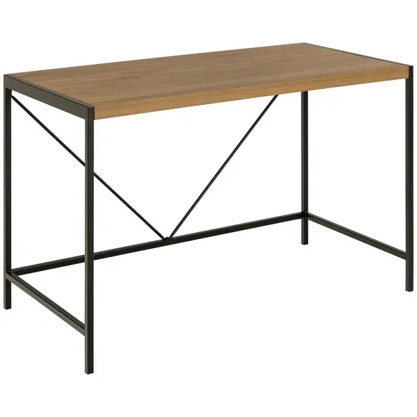 Birou, 120/60/75 cm, metal, material pe bază de lemn