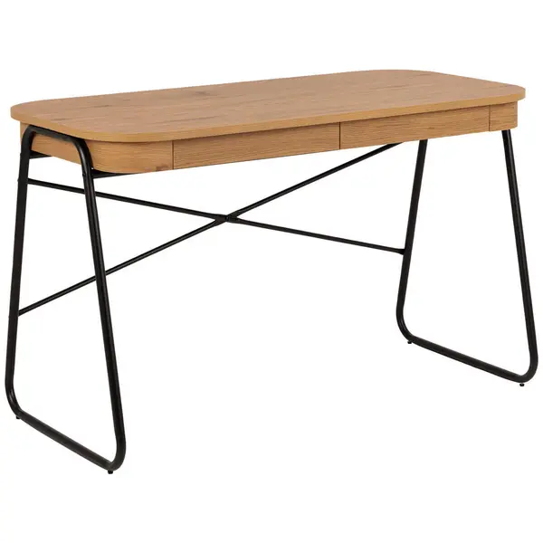 Birou, 120/60/75 cm, metal, material pe bază de lemn