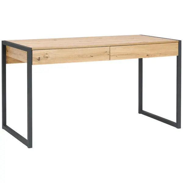 Birou, 140/70/75 cm, metal, material pe bază de lemn